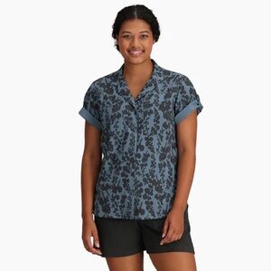 Royal Robbins Spotless Evolution Meadow Top in Sea Blue Size Small